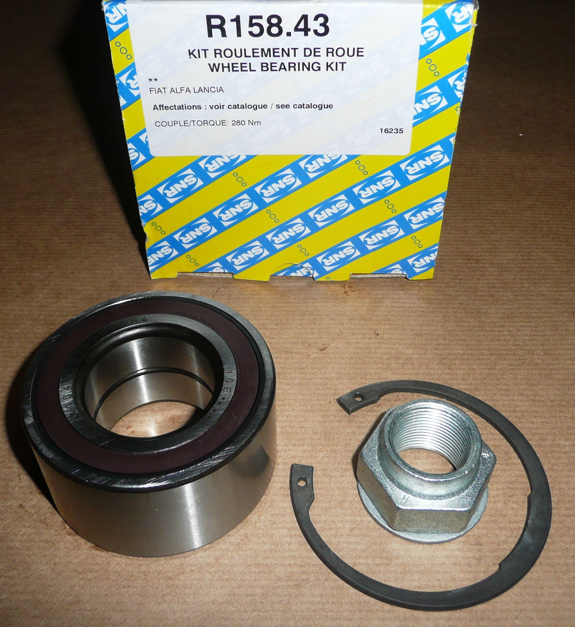 SNR R158.43 ŁOŻYSKO KPL.PRZÓD P BIPPER 1.3HDI/1.4HDI